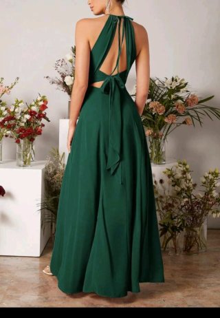 Vestido largo con abertura