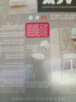 Silla de ducha para persona mayor sin estrenar