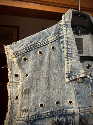 Gilet Zara Man jeans con borchie
