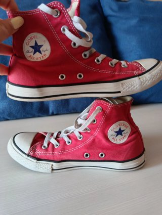 Converse All Star rosse misura 35