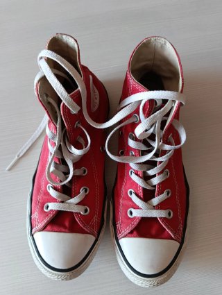 Converse All Star rosse misura 35