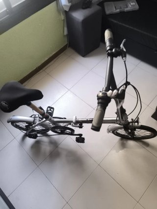 Bicicleta Plegable Plata