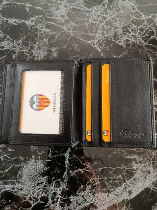 Cartera Piel Valencia CF Roller mann Negra