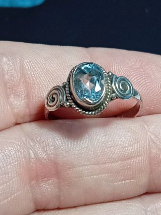 Anillo Plata Ley topacio