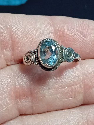 Anillo Plata Ley topacio