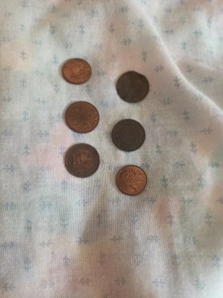 Lote de 6 monedas antiguas