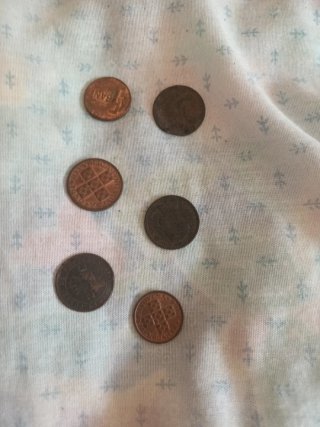 Lote de 6 monedas antiguas