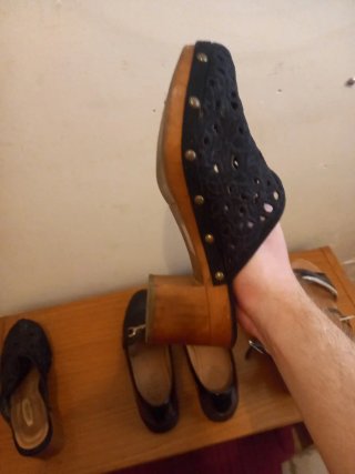 Zapatos negros y plateados de mujer talla 36 nuevo