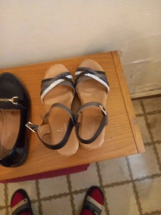 Zapatos negros y plateados de mujer talla 36 nuevo
