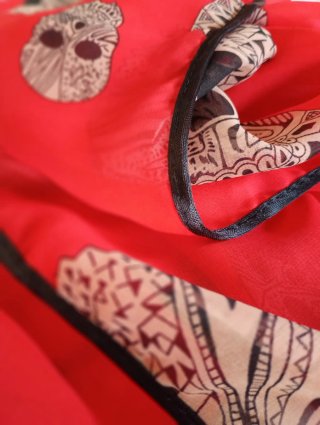Foulard 130 /120 cm rosso