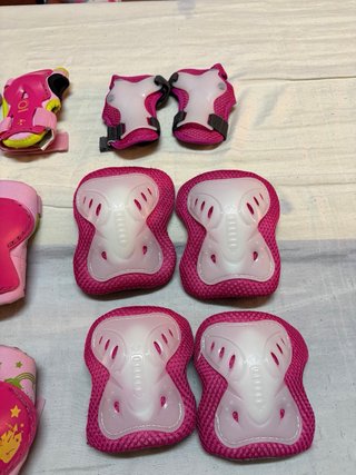 Protecciones patinaje infantil rosa