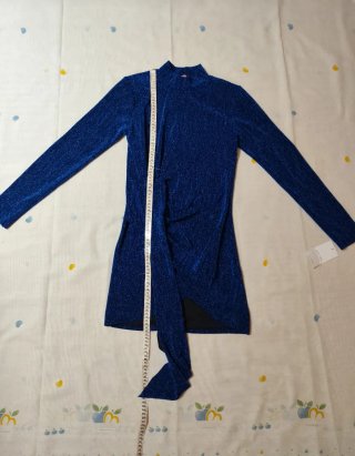 Vestido fiesta azul brillante