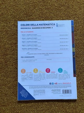 Colori della matematica. Quaderno. Ediz. blu