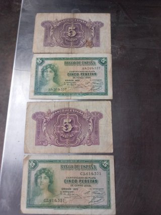 Billetes antiguos españoles pesetas