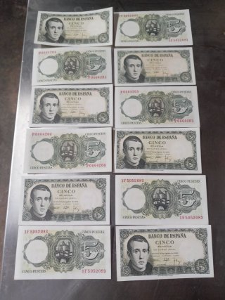 Billetes antiguos españoles pesetas