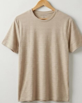 Camiseta Primark Rayas Beige Talla M