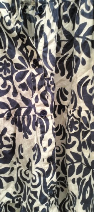 Zara Vestito Fantasia Floreale Blu Bianco Tg S