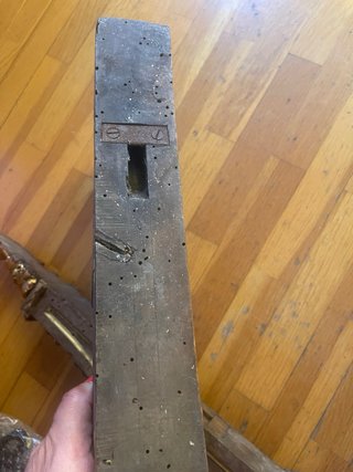 Supporti per tende in legno e metallo antichi