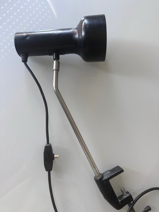 Lámpara Fase Negra y Plateada