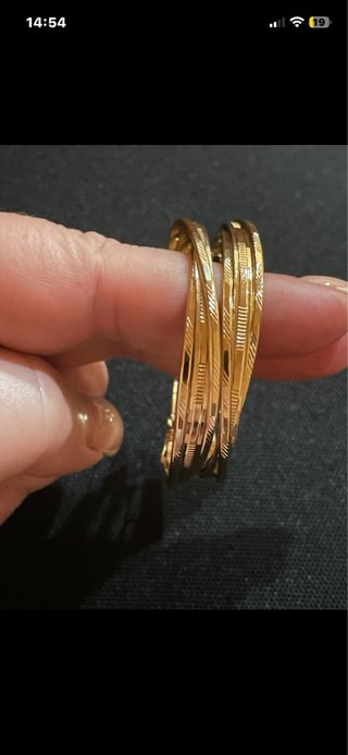 Pendientes grandes oro laminado 14k