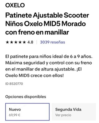 Patín Morado Decathlon MID5