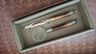 Abrecartas y lupa de escritorio Nuevo en estuche
