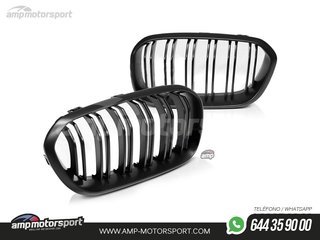 PARRILLA DELANTERA LOOK M1 PARA BMW SERIE 1 F20 / F21 2015-2018 NEGRO MATE