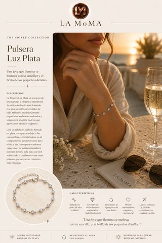 Pulsera Luz Plata La MoMa
