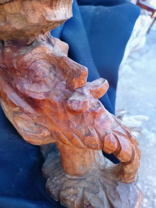 Talla Artesanal Cervantes.Pieza Única.Arte popular