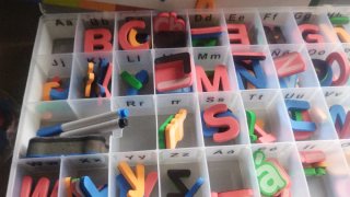 Juego letras y números magnéticos imantados