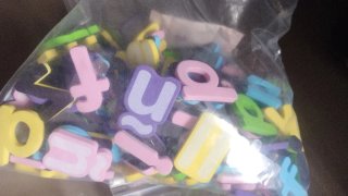Juego letras y números magnéticos imantados