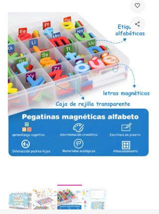 Juego letras y números magnéticos imantados