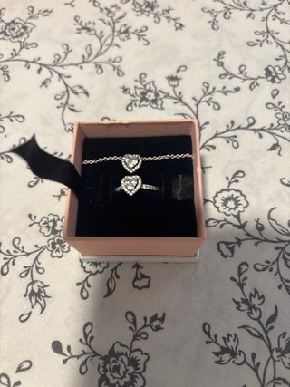 Pandora Cadena y Anillo Corazón
