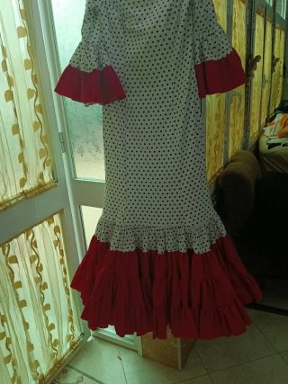 Traje Flamenca Gitana Lunares Talla L/XL