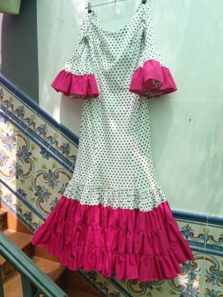 Traje Flamenca Gitana Lunares Talla L/XL