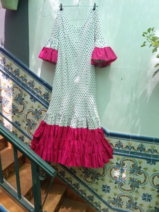 Traje Flamenca Gitana Lunares Talla L/XL