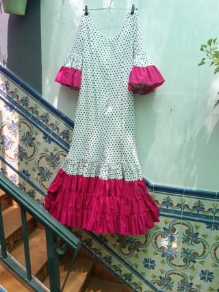 Traje Flamenca Gitana Lunares Talla L/XL