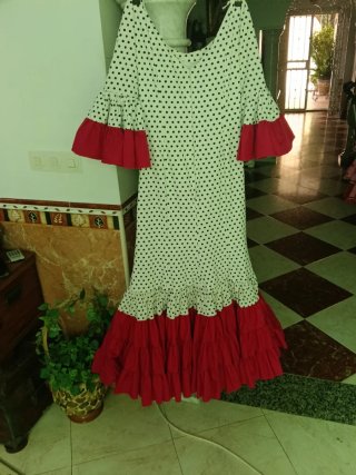 Traje Flamenca Gitana Lunares Talla L/XL