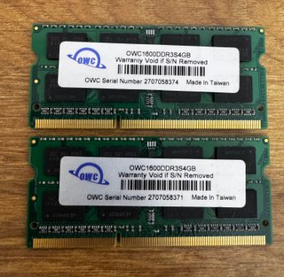 2x 4GB DDR3L 1600MHz SODIMM RAM para portátil
