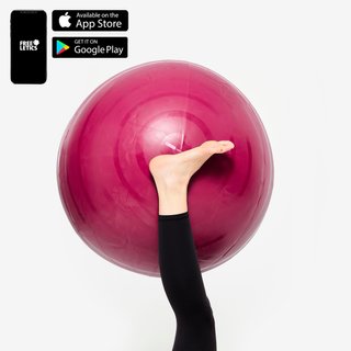 Fitball Pelota Pilates Resistente Talla M - 65 cm Burdeos