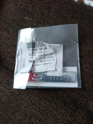 Emblema S-Line Audi Original Nuevo 8N0853601A