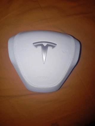 Copri airbag volante Tesla bianco per mod. 3 e Y