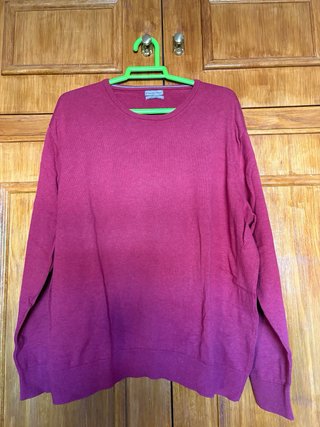 Jersey Euudio Tucci Hombre 100% Algodón Rojo