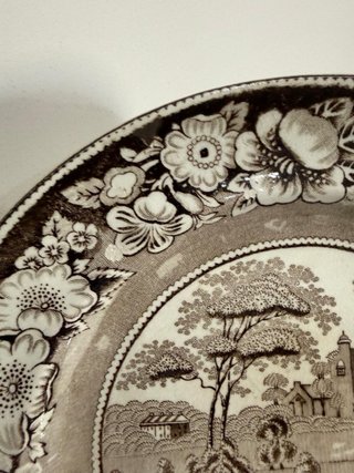 Antico Piatto Inglese Decorato
