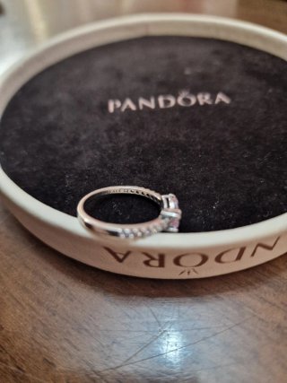 Anillo Pandora Lazo Rosa Plata