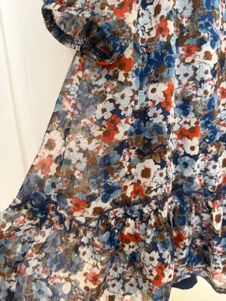 Vestido gasa estampado floral corto MARCA AMERICAN
