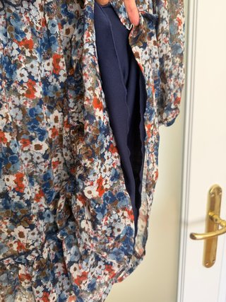 Vestido gasa estampado floral corto MARCA AMERICAN