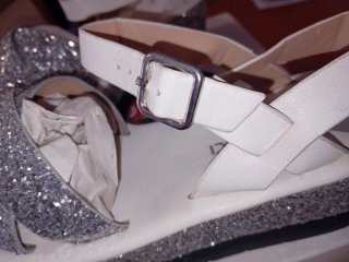 Sandali Fiorucci Glitter Bianco Tg 38