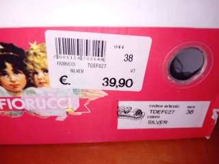 Sandali Fiorucci Glitter Bianco Tg 38