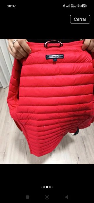 Plumífero Tommy Hilfiger Rojo Talla XS